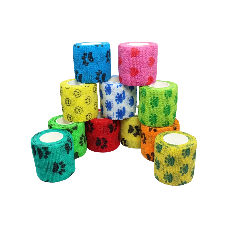 Téip Bandage Wrap Comhtháthaithe Leaisteacha Neamhfhite (Priontáil).